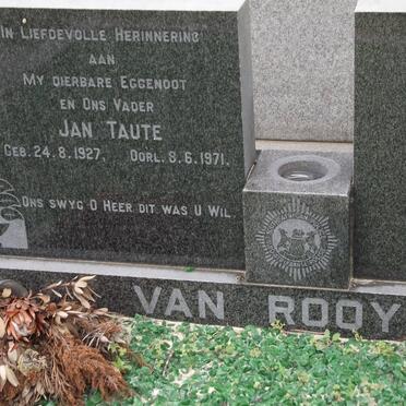 ROOYEN Jan Taute, van 1927-1971