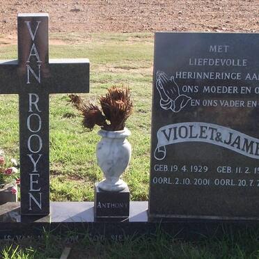 ROOYEN James Ross, van 1923-2001 &amp; Violet 1929-2001