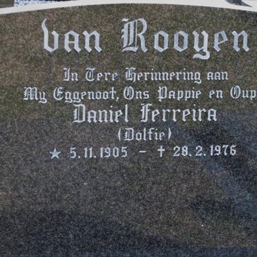 ROOYEN Daniel Ferreira, van 1905-1976