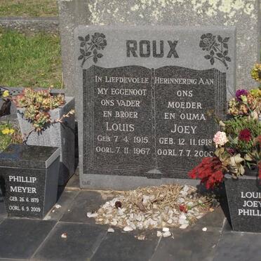ROUX Louis 1915-1967 &amp; Joey 1918-2000 :: MEYER Phillip 1979-2009
