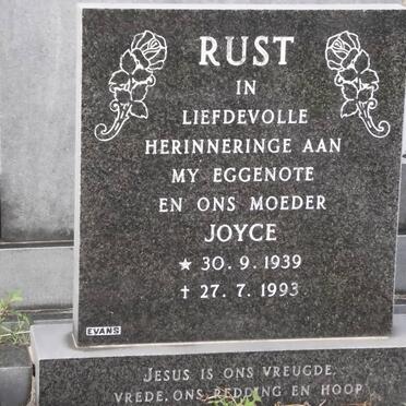 RUST Joyce 1939-1993