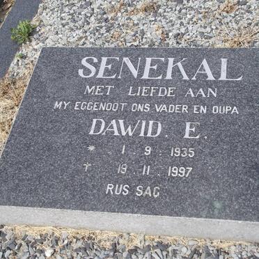 SENEKAL Dawid E. 1935-1997
