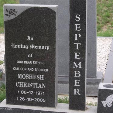 SEPTEMBER Moshesh Christian 1971-2005
