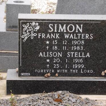 SIMON Frank Walters 1908-1983 :: BUTTERWORTH Alison Stella formerly SIMON 1916-1999