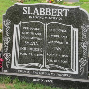 SLABBERT Jan 1925-2004 &amp; Sylvia FOXCROFT 1929-