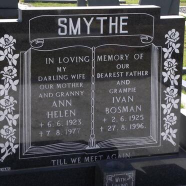 SMYTHE Ann Helen 1923-1977 &amp; Ivan Bosman 1925-1996