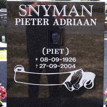 SNYMAN Pieter Adriaan 1926-2004
