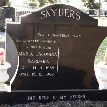 SNYDERS Maria Jacomina Barbara 1935-1967