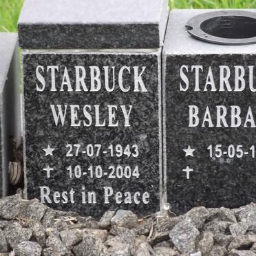 STARBUCK Wesley 1943-2004 &amp; Barbara 1954-