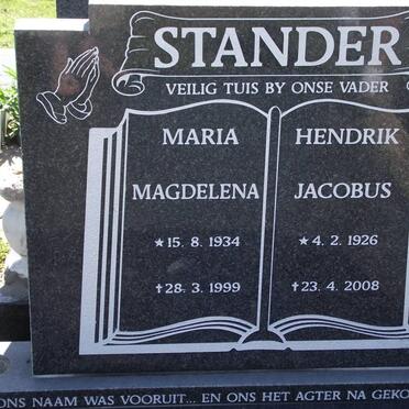 STANDER Hendrik Jacobus 1926-2008 &amp; Maria Magdalena 1934-1999