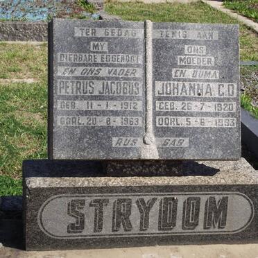 STRYDOM Petrus Jacobus 1912-1963 &amp; Johanna C.D. 1920-1993