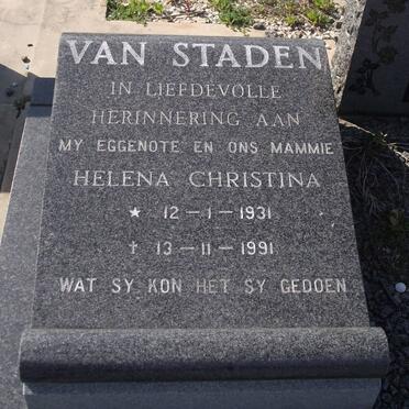 STADEN Helena Christina, van 1931-1991