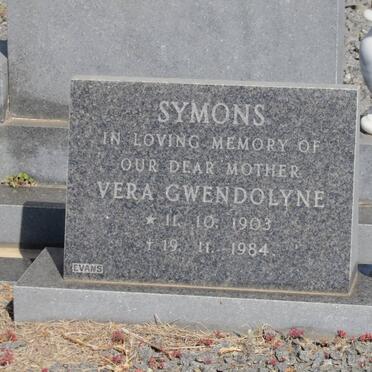 SYMONS Vera Gwendolyne 1903-1984