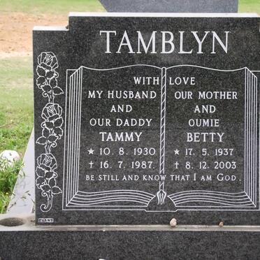 TAMBLYN B.W. 1930-1987 &amp; Elizabeth 1937-2003