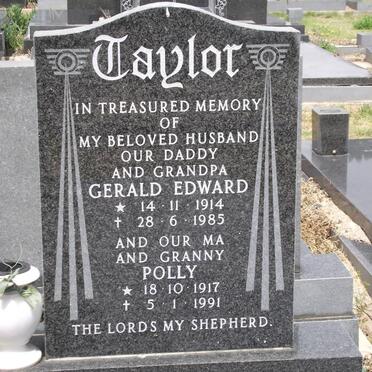 TAYLOR Gerald Edward 1914-1985 &amp; C.M.P. 1917-1991