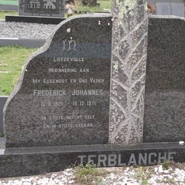 TERBLANCHE Frederick Johannes 1921-1971