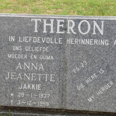 THERON Anna Jeanette 1937-1999