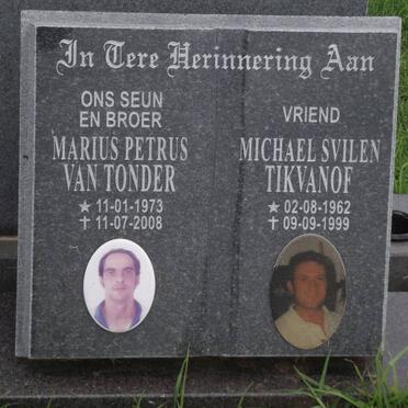 TONDER Marius Petrus, van 1973-2008 :: TIKVANOF Michael Svilen 1962-1999