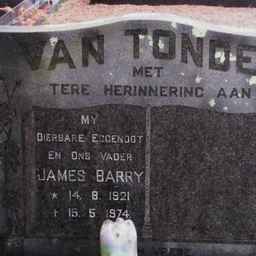 TONDER James Barry, van 1921-1974