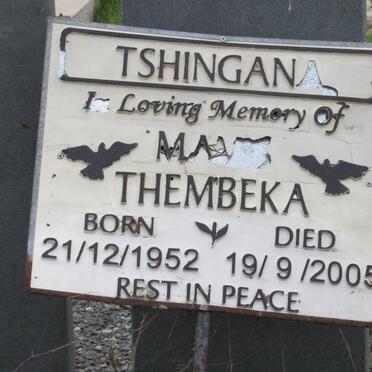 TSHINGANA Thembeka 1952-2005