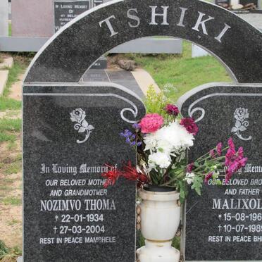 TSHIKI Nozimvo Thoma 1934-2004 :: TSHIKI Malixole 1964-1989