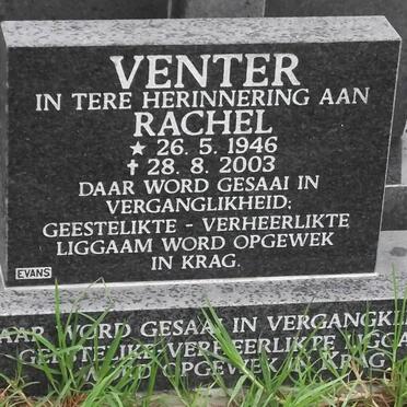 VENTER Rachel Elizabeth 1946-2003