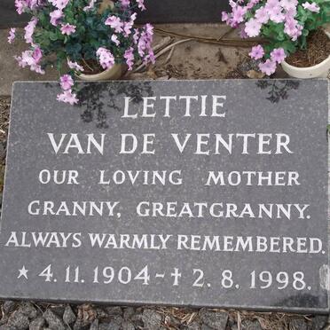 VENTER Lettie, van de 1904-1998