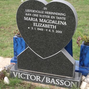VICTOR Maria Magdalena Elizabeth nee BASSON 1949-2001