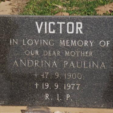 VICTOR Andrina Paulina 1900-1977