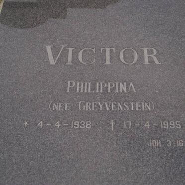 VICTOR Philippina nee GREYVENSTEIN 1938-1995