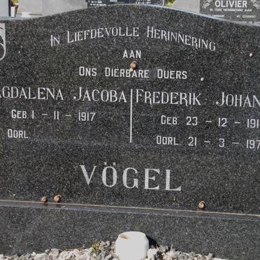 VOGEL Frederik Johannes 1911-1977 &amp; Magdalena Jacoba 1917-1995