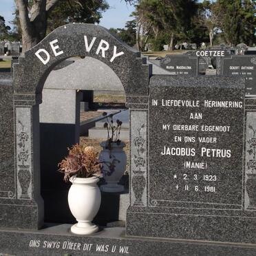 VRY Jacobus Petrus, de 1923-1981