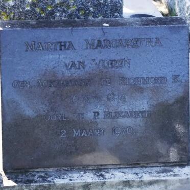 VUREN Martha Margaretha, van 1874-1970