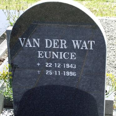WAT Eunice, van der 1943-1996