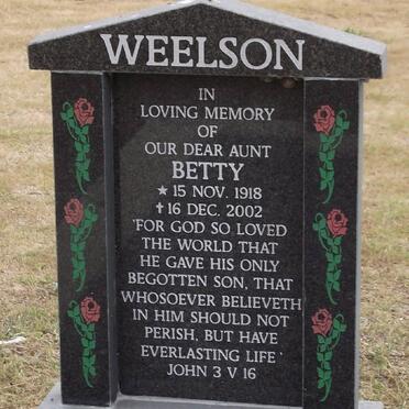 WEELSON Betty 1918-2002