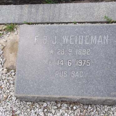 WEIDEMAN F.B.J. 1892-1975