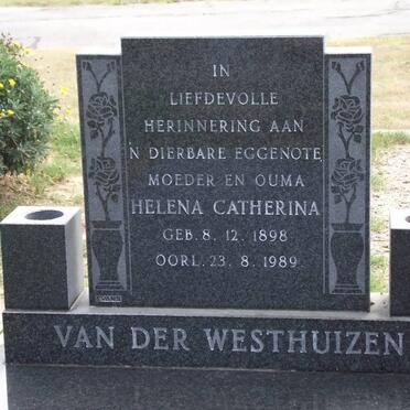WESTHUIZEN Helena Catherina, van der 1898-1989