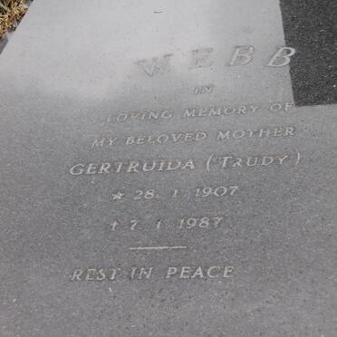 WEBB Gertruida 1907-1987