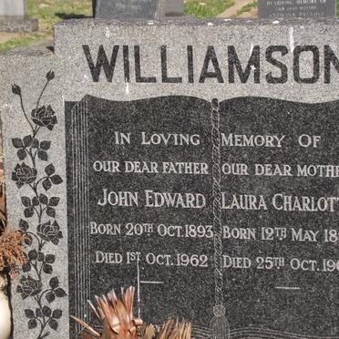 WILLIAMSON John Edward 1893-1962 &amp; Laura Charlotte 1891-1962
