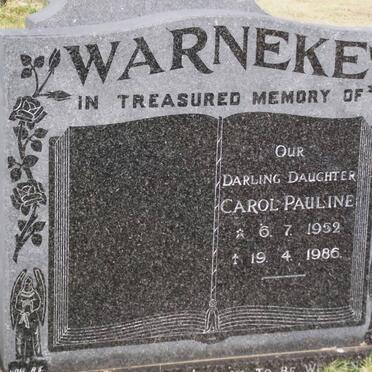 WILLIAMS Carol Pauline formerly WARNEKE 1952-1986