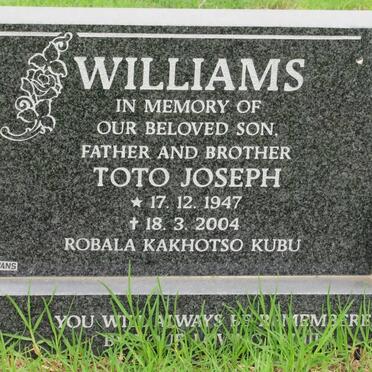 WILLIAMS Toto Joseph 1947-2004