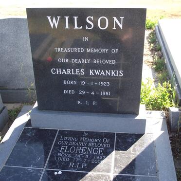 WILSON Charles Kwankis 1923-1981 &amp; Florence 1927-2006
