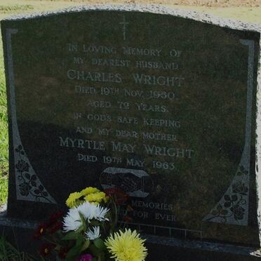 WRIGHT Charles -1960 &amp; Myrtle May -1963