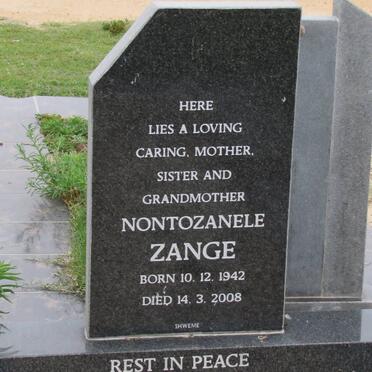 ZANGE Nontozanele 1942-2008