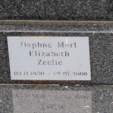 ZEELIE Daphne Merl Elizabeth 1930-2008