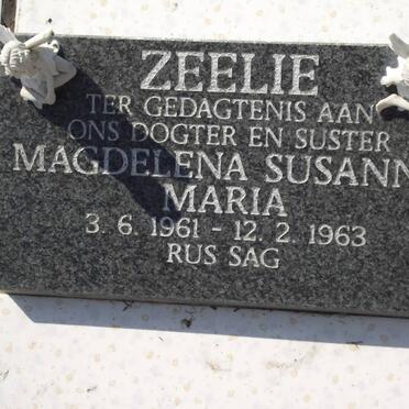 ZEELIE Magdelena Susanna Maria 1961-1963