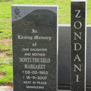 ZONDANI Nontuthuzelo Margaret 1952-2007