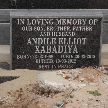 XABADIYA Andile Elliot 1968-2012