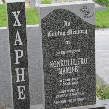 XAPHE Nonkululeko 1971-2006