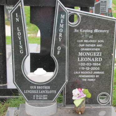 YOYO Lungisile Lancelotte 1977-2009 :: YOYO Mongezi Leonard 1954-2005